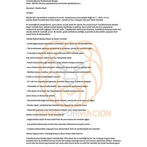Transformacion Tüysüz Temizlik Eldiveni Islak ve Kuru Temizlik Eldiveni Bambu Lifi 721474