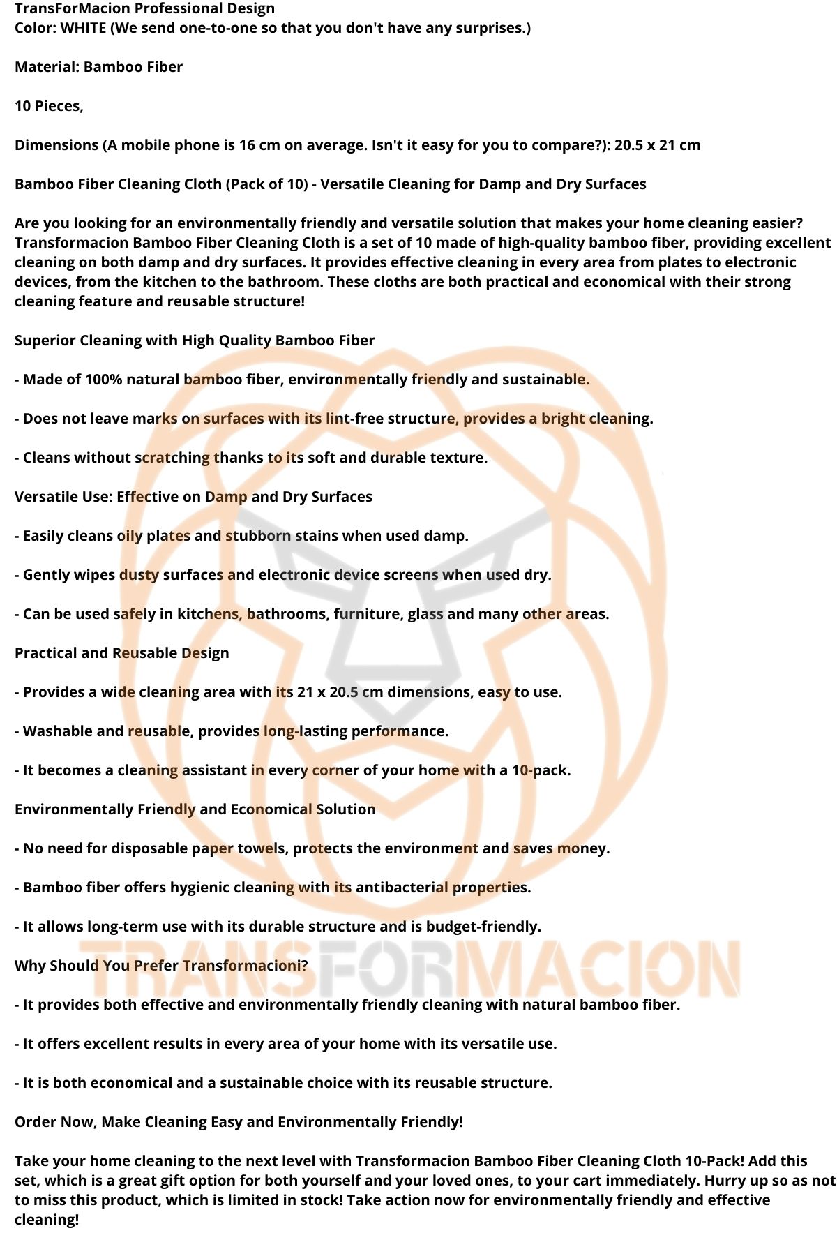 Tüysüz Temizlik Eldiveni Islak ve Kuru Temizlik Eldiveni Bambu Lifi 721474