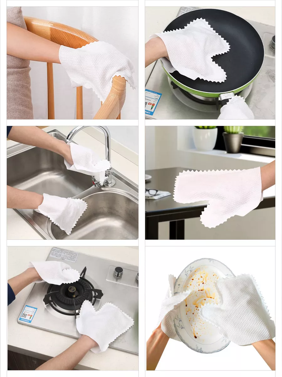 TüysüzTemizlik Eldiveni Islak ve Kuru Temizlik Eldiveni Bambu Lifi  