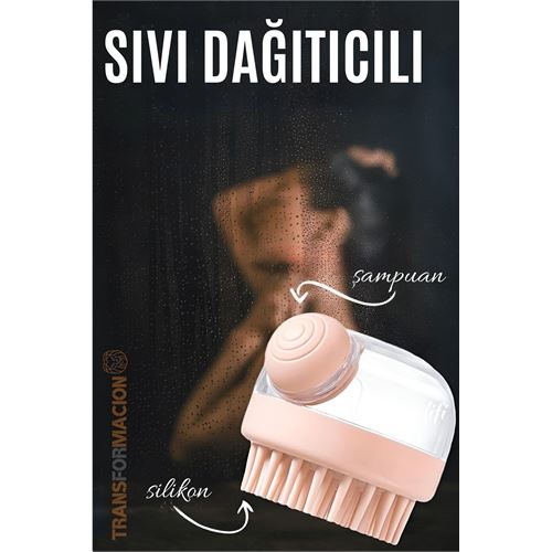Transformacion Şampuan Hazneli Silikon Saç Yıkama Peeling ve Masaj Fırçası 721468