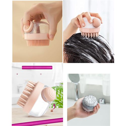 ModaCar Şampuan Hazneli Silikon Peeling ve Masaj Fırçası  