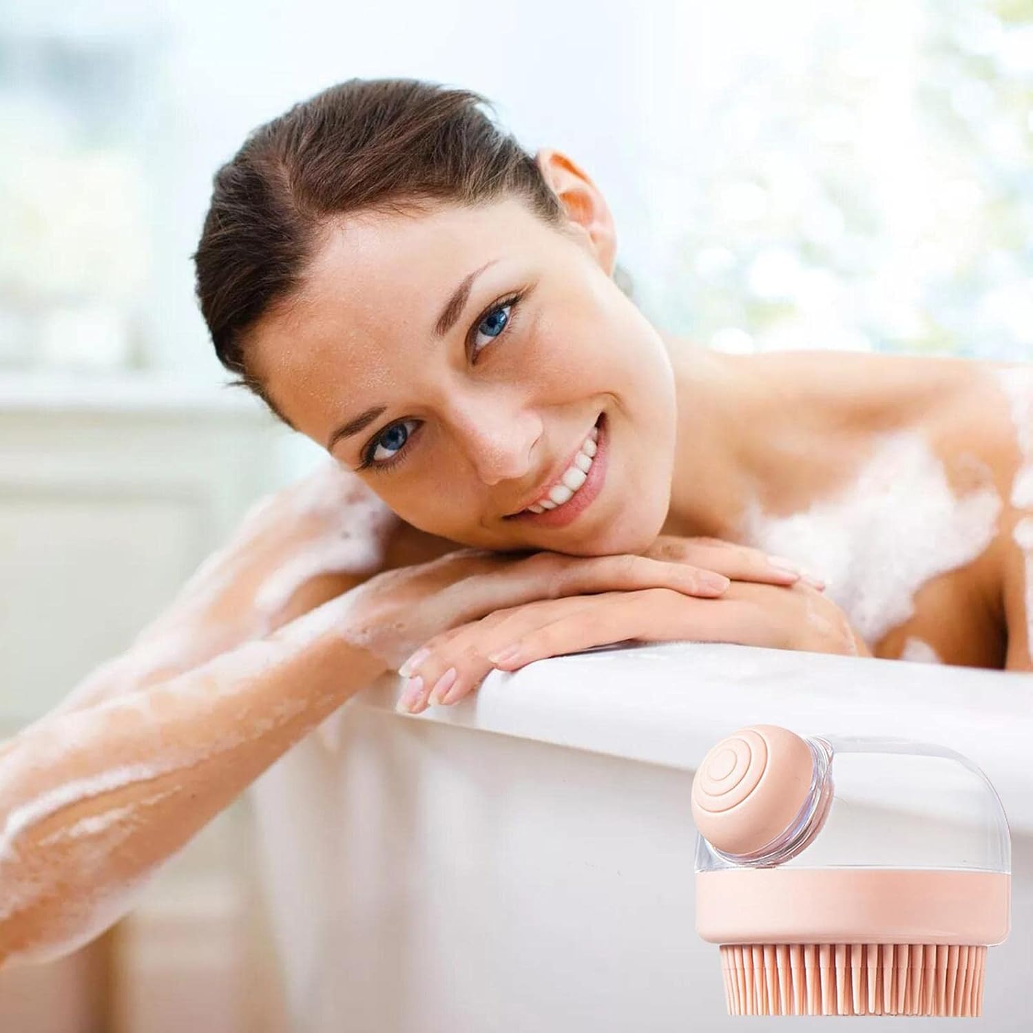 Şampuan Hazneli Silikon Peeling ve Masaj Fırçası  