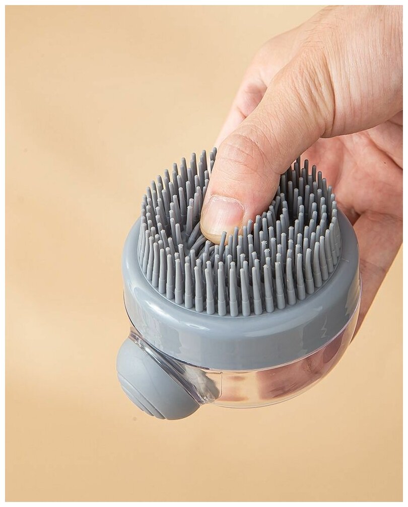 Şampuan Hazneli Silikon Peeling ve Masaj Fırçası  