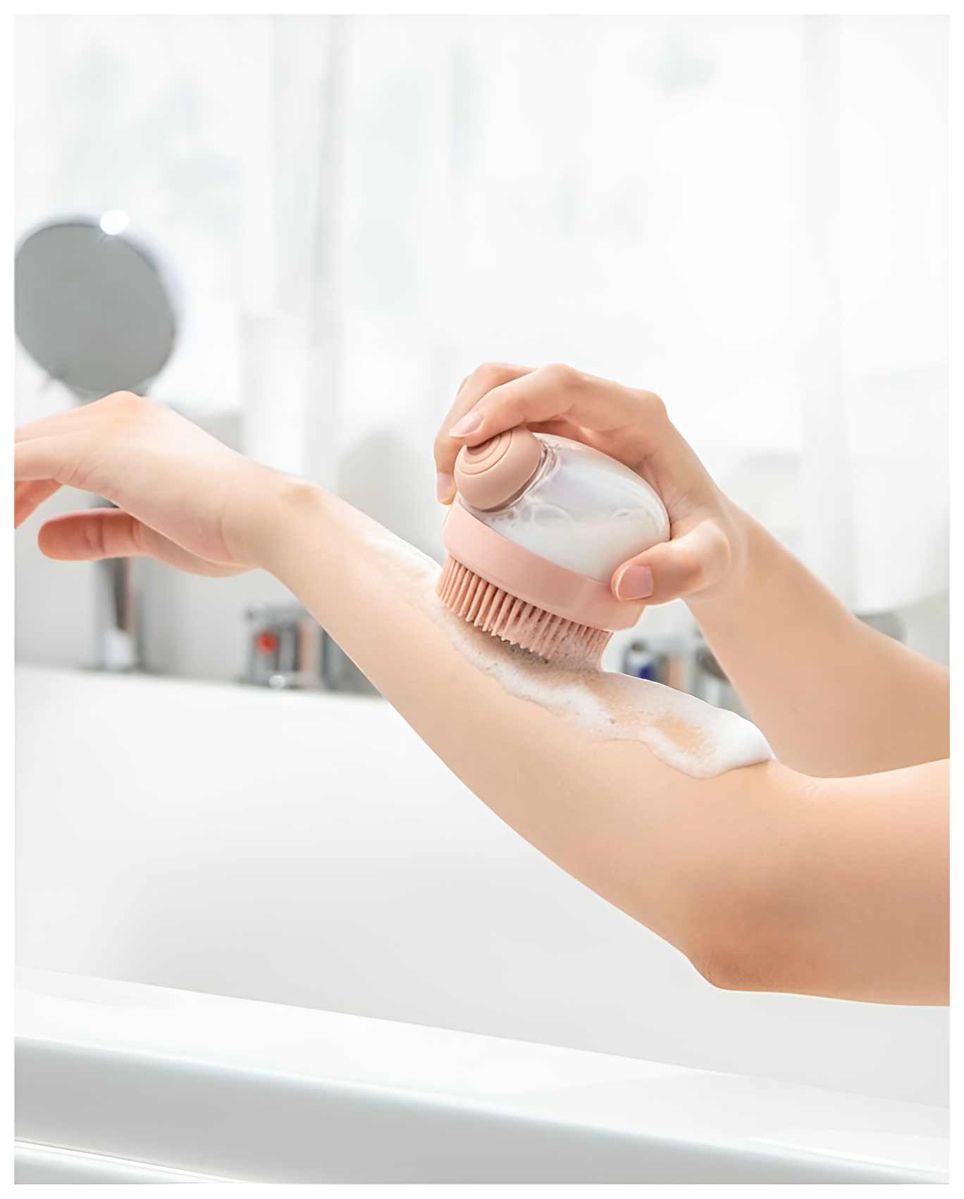 Şampuan Hazneli Silikon Peeling ve Masaj Fırçası  