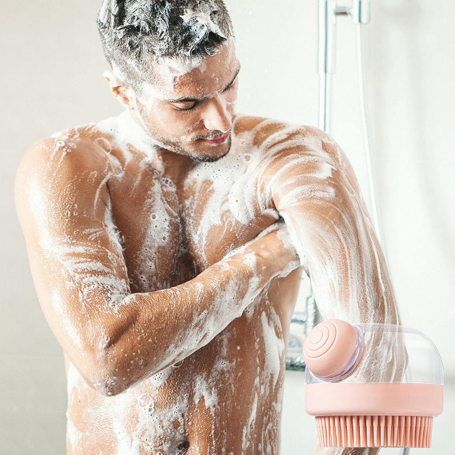 Şampuan Hazneli Silikon Peeling ve Masaj Fırçası  