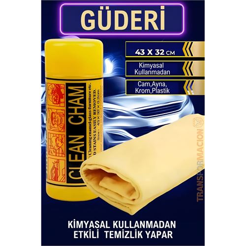 ModaCar Sentetik Güderi Bez 36x42 Cm Cam Krom Kaporta Ayna Bezi  