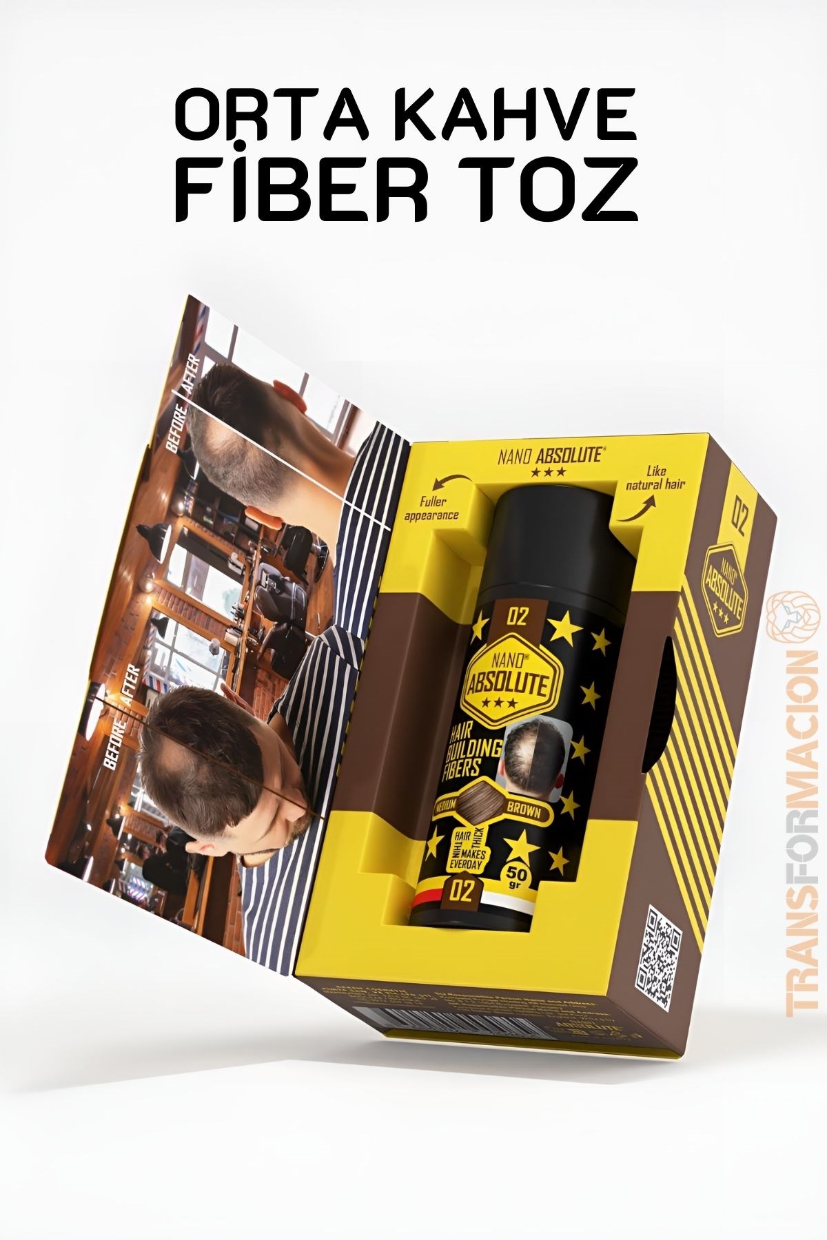 Saç Dolgunlaştırıcı Fiber Topik Toz ORTA TON KAHVERENGİ 