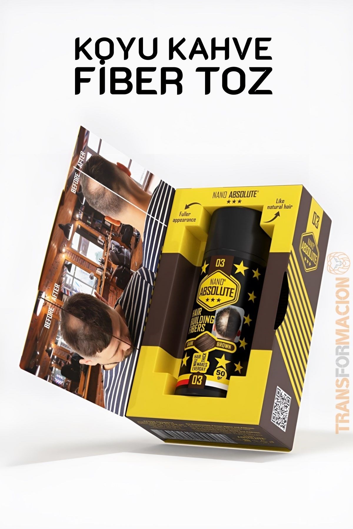 Saç Dolgunlaştırıcı Fiber Topik Toz KOYU TON KAHVERENGİ 