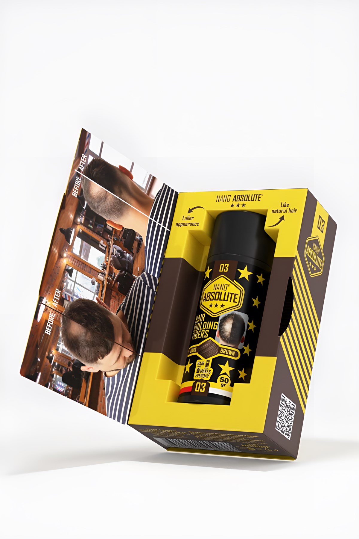 Aplikatörlü Saç Dolgunlaştırıcı Fiber Topik Toz KOYU TON KAHVERENGİ 721501