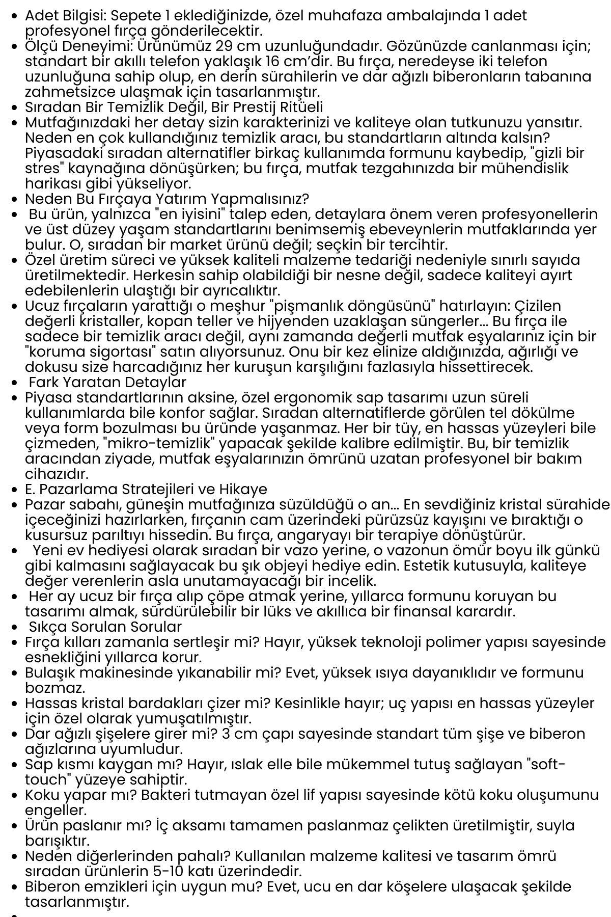 Premium Lüks Şişe ve Biberon Fırçası - Ultra Dayanıklı Profesyonel Temizlik & Kristal Parlaklık 721515