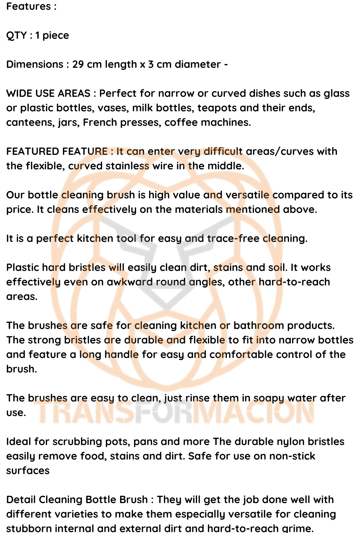 ModaCar Kavanoz Temizleme Fırçası Şişe Biberon Dar BölgeTemizleyici Fırça 