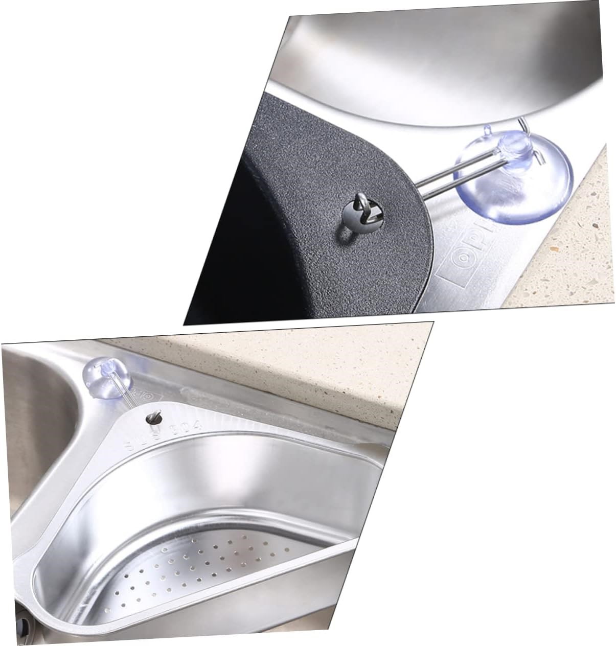 Inox Lavabo Köşe Süzgeci Organizer 304 Paslanmaz Çelik 721520