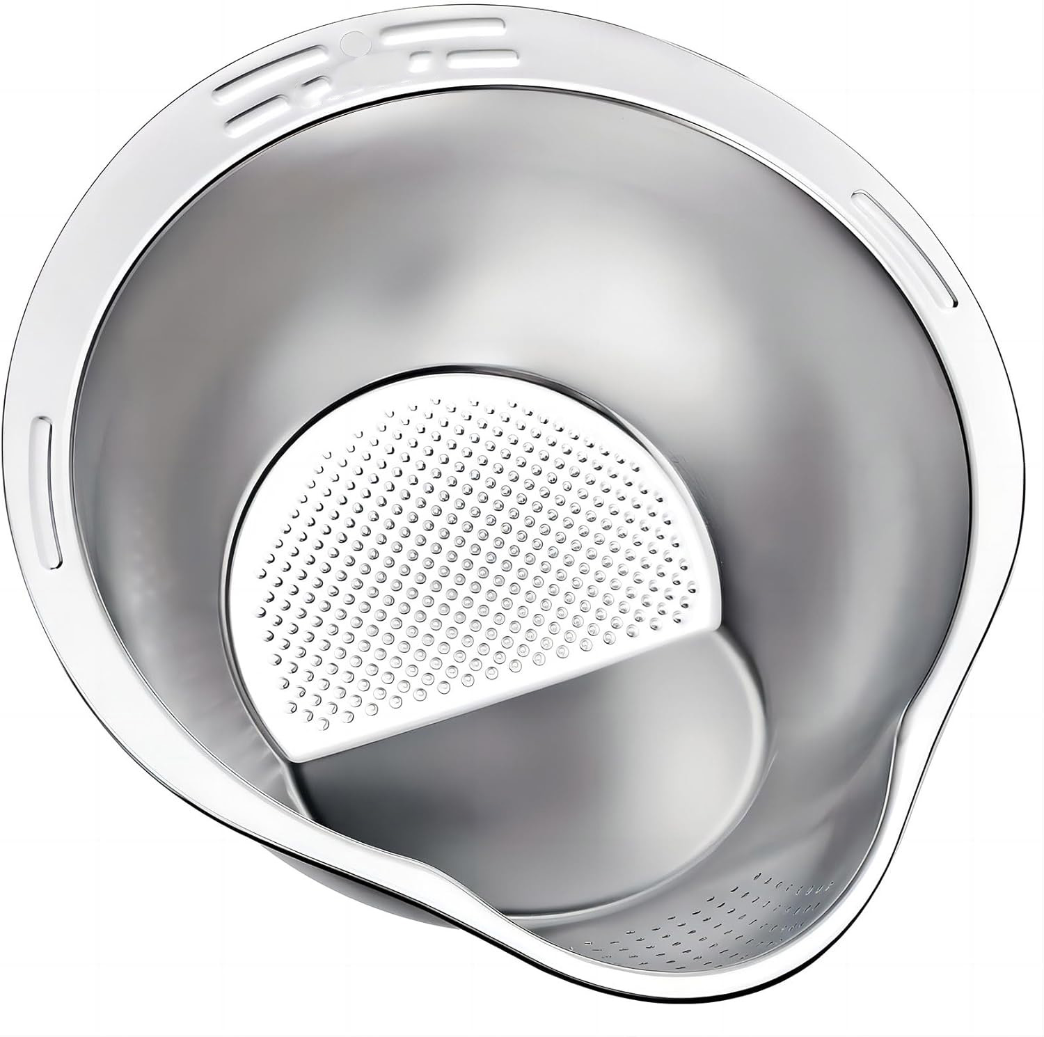 Inox Süzgeç Pirinç Makarna Salata Süzgeci 304 Paslanmaz Çelik 2 ADET 721521