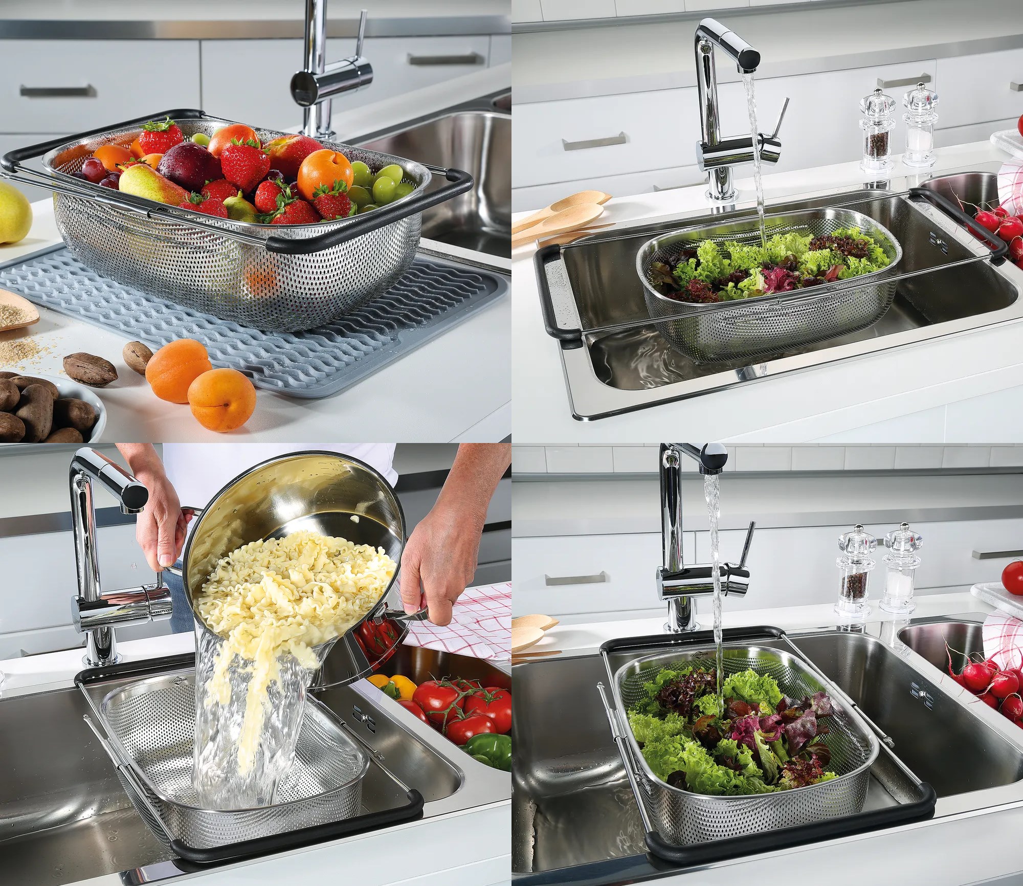 TransForMacion Lavabo Süzgeci Ayarlanabilir Kevgir 304 Paslanmaz Çelik 