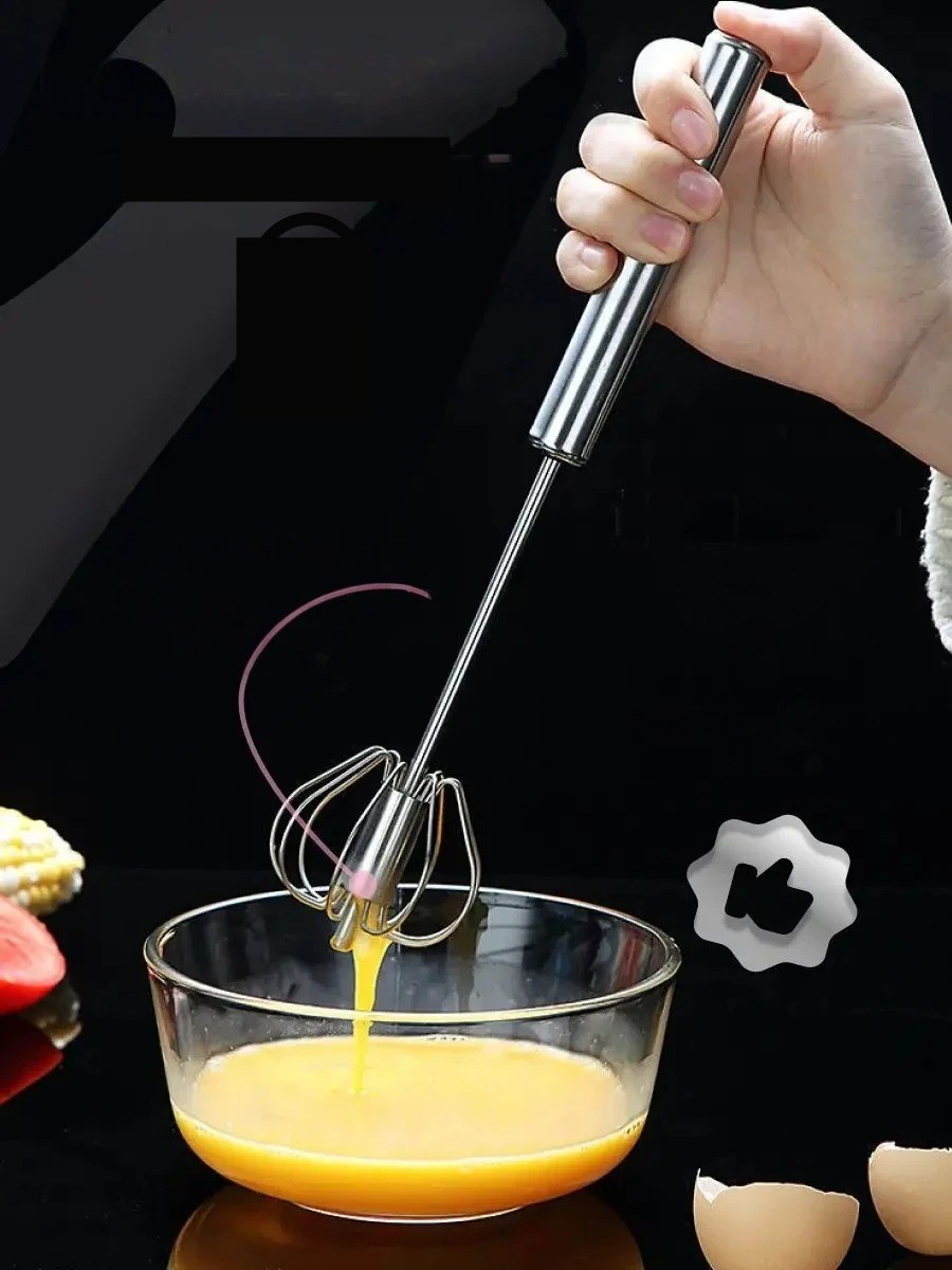 Dönerli Çırpıcı 304 Paslanmaz Çelik Yumurta Çırpıcı  