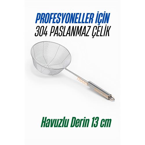 TransForMacion Derin Kevgir Havuzlu Süzgeç 304 Paslanmaz Çelik 13 cm 721526