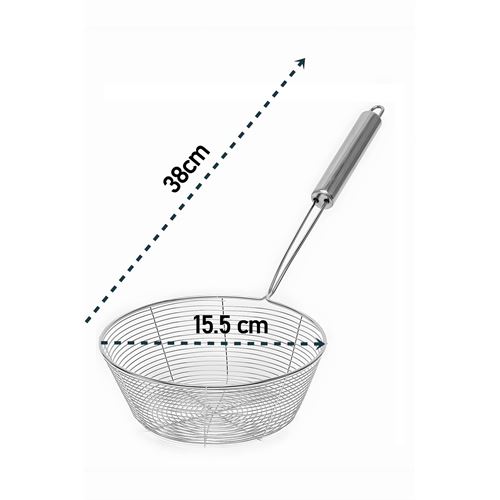 TransForMacion Derin Kevgir Havuzlu Süzgeç 304 Paslanmaz Çelik 15.5 cm 721527