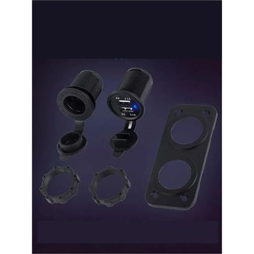 ModaCar USB + 12-24 Volt Çakmak Giriş Soket Tekne Oto Kamyonet Soketi Marine Tip Soket 7 
