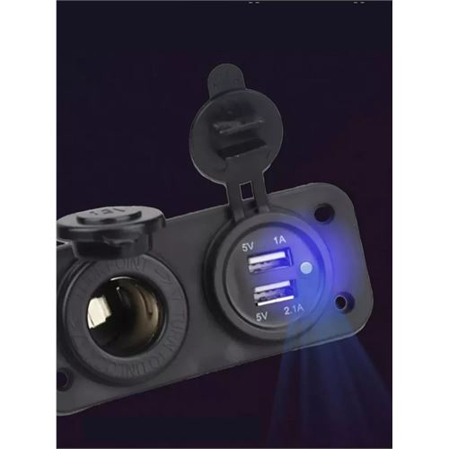 ModaCar USB + 12-24 Volt Çakmak Giriş Soket Tekne Oto Kamyonet Soketi Marine Tip Soket 7 