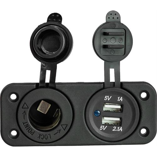 ModaCar USB + 12-24 Volt Çakmak Giriş Soket Tekne Oto Kamyonet Soketi Marine Tip Soket 7 