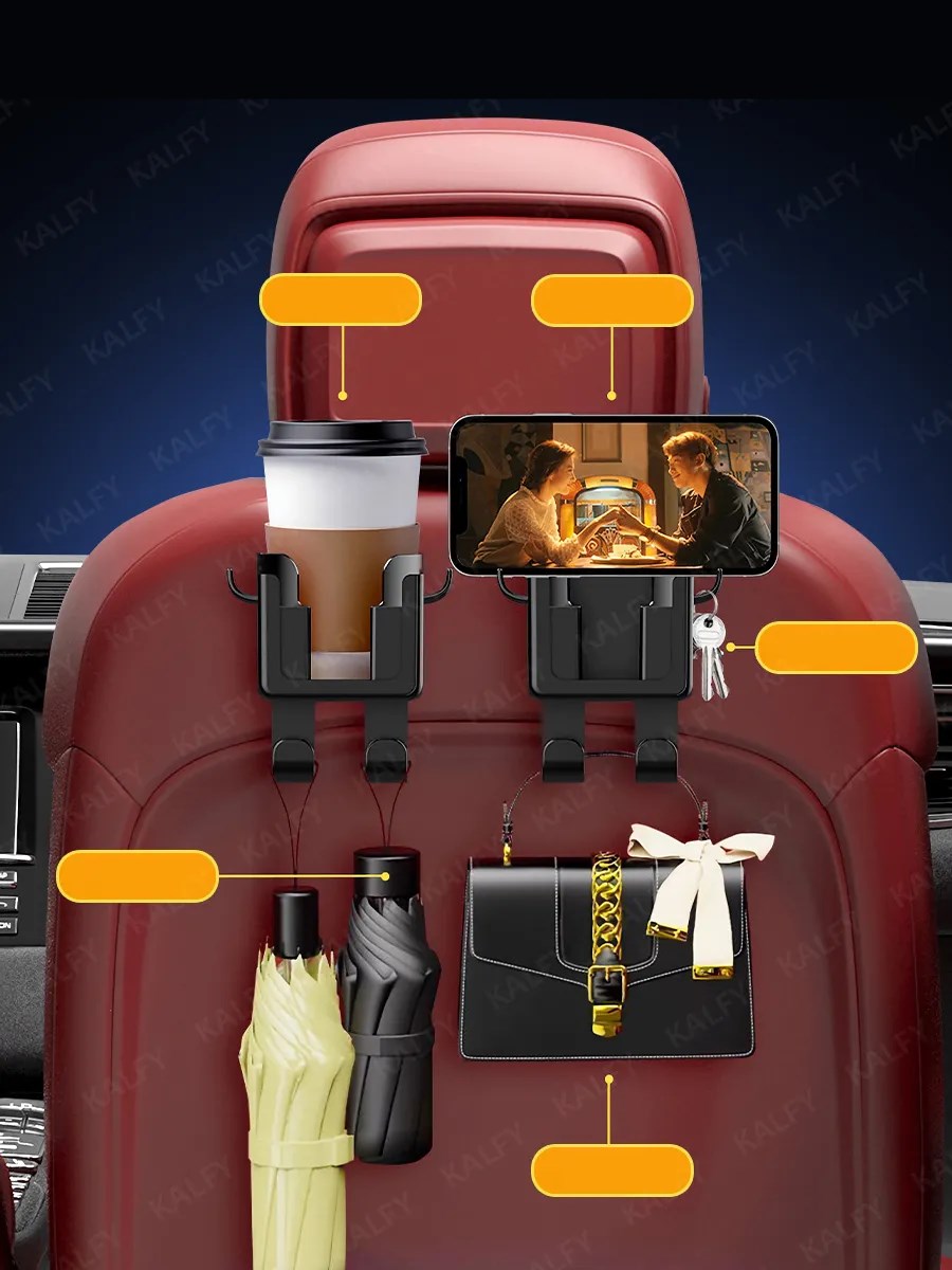 Araç Koltuk Arkası Organizer Bardak Telefon Tutucu 