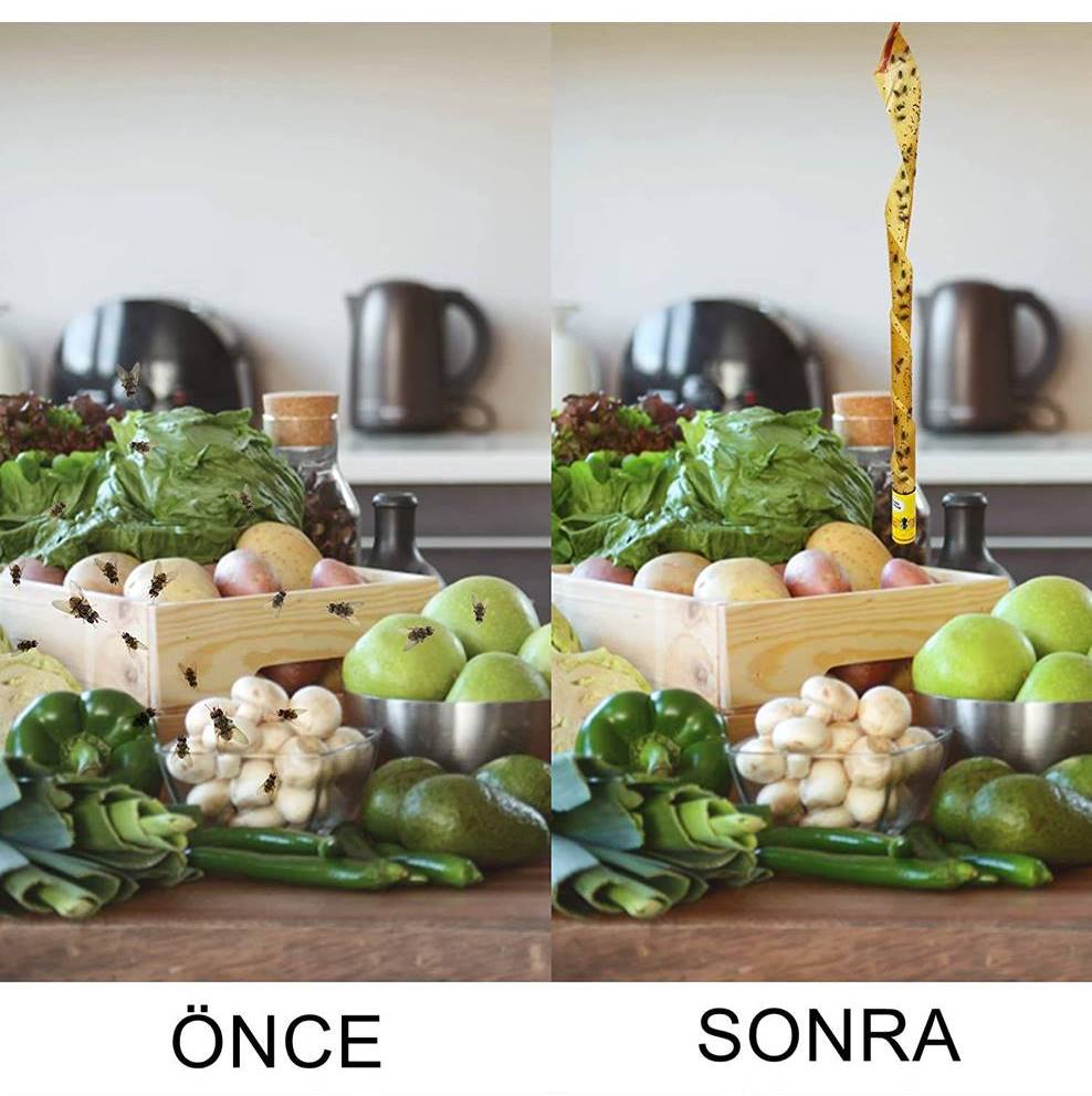 Yapışkanlı Sinek Şeridi Sinek Kapanı 16 ADET 721534