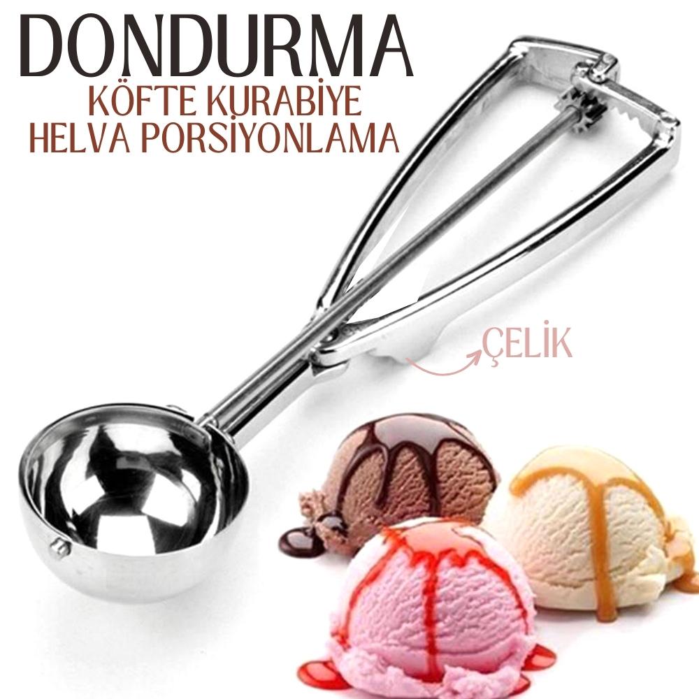  Dondurma Porsiyonlama Kaşığı Kurabiye Köfte Helva 