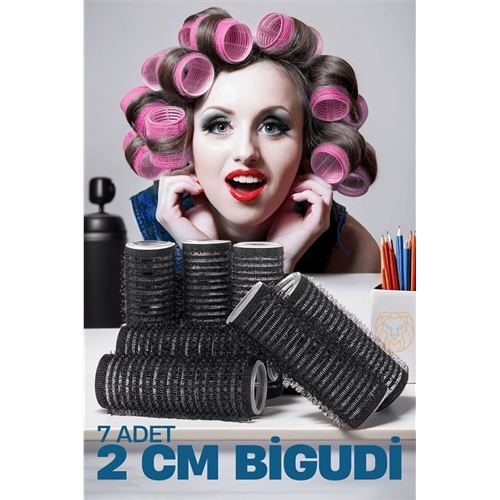 Transformacion 2 cm Bigudi  Bigudi Isısız Saç Şekillendirme Doğal Bukle Bigudisi 7'li Paket 719263