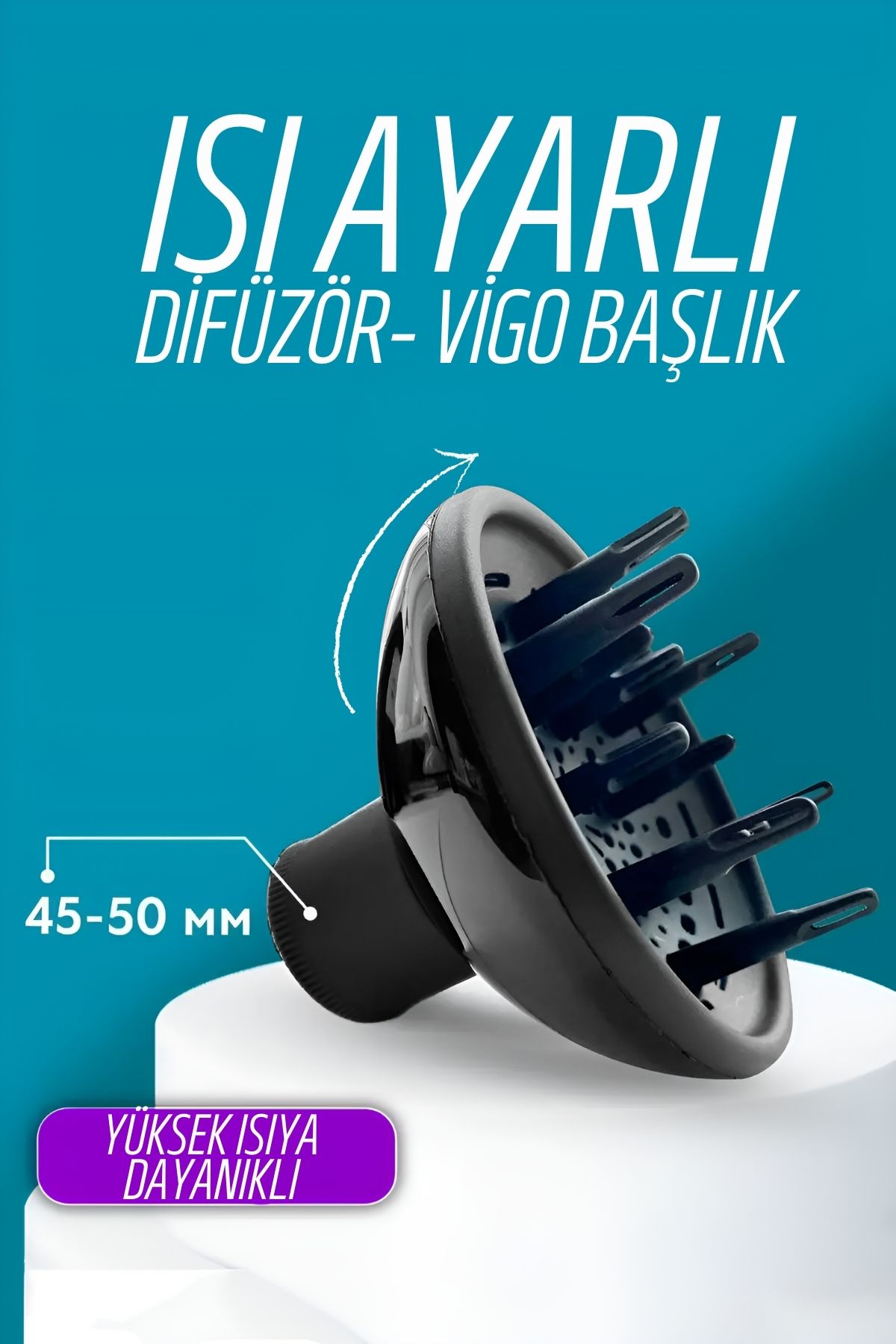 Isı Ayarlamalı Fön Için Difüzör Vigo Başlık Dönerli Profesyonel 721554