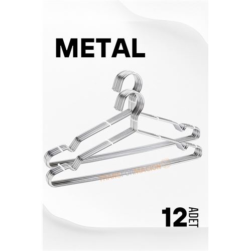 TransForMacion Metal Elbise Askısı Ekonomik 12 Adet Askı Seti 715415