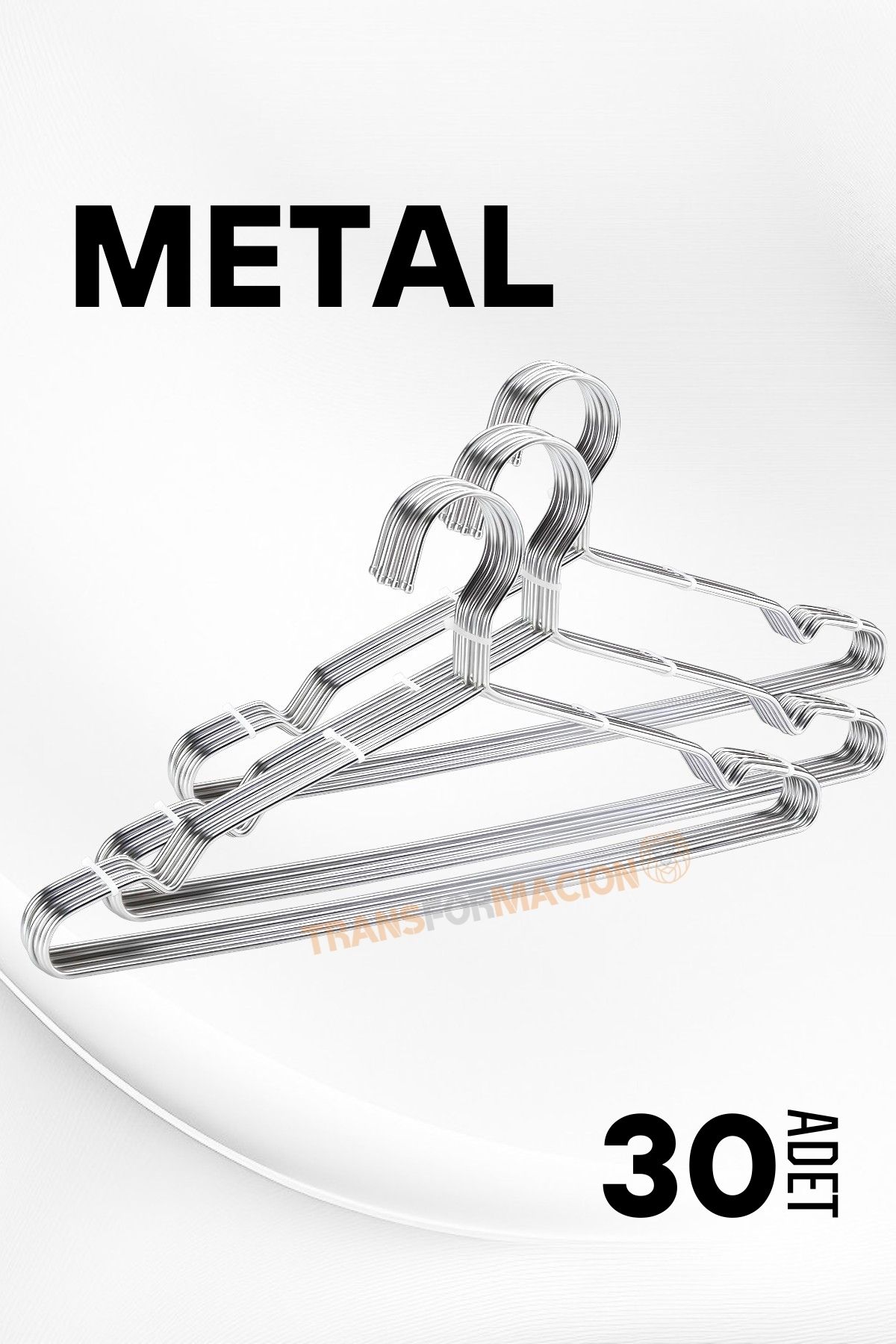 Metal Elbise Askısı Ekonomik 30 Adet Askı Seti 715415