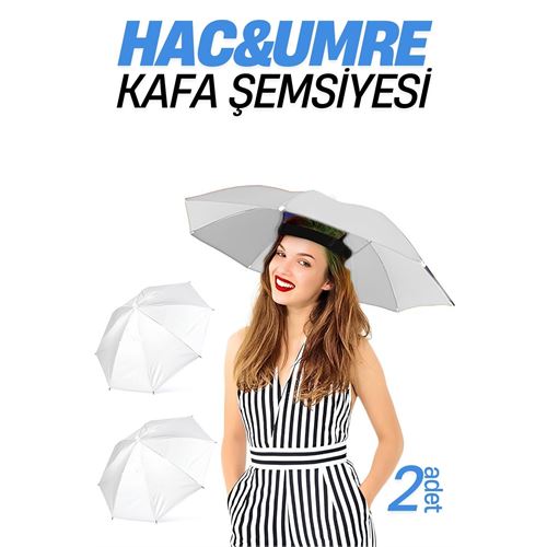 TransForMacion Hac Umre Kafa Şemsiyesi Güneş Koruma Şemsiyesi 2 adet 716267