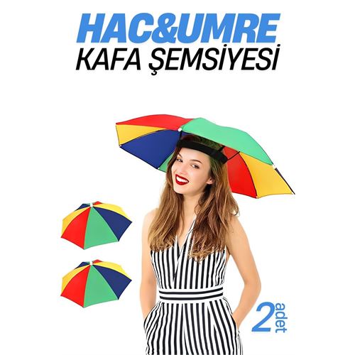 TransForMacion Hac Umre Kafa Şemsiyesi Güneş Koruma Şemsiyesi 2 adet 716265