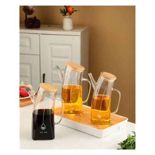 TransForMacion Yağ Sirke Şişesi Yağlık Borosilikat Cam 1000 ML 721573