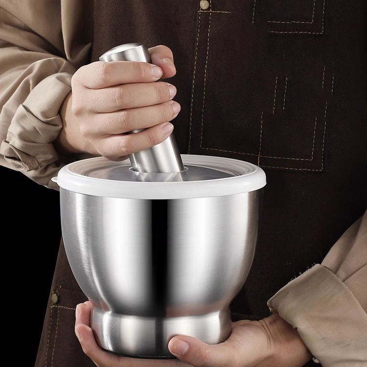 TransForMacion XL 13 CM Sarımsak Ezici Sarımsak Havanı 304 Paslanmaz Çelik 721581