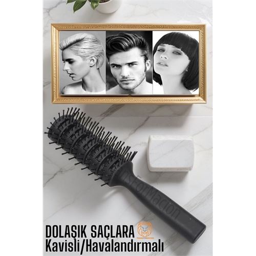 Modacar Nano Dolaşık Saç Tarağı Kavisli Havalandırmalı 