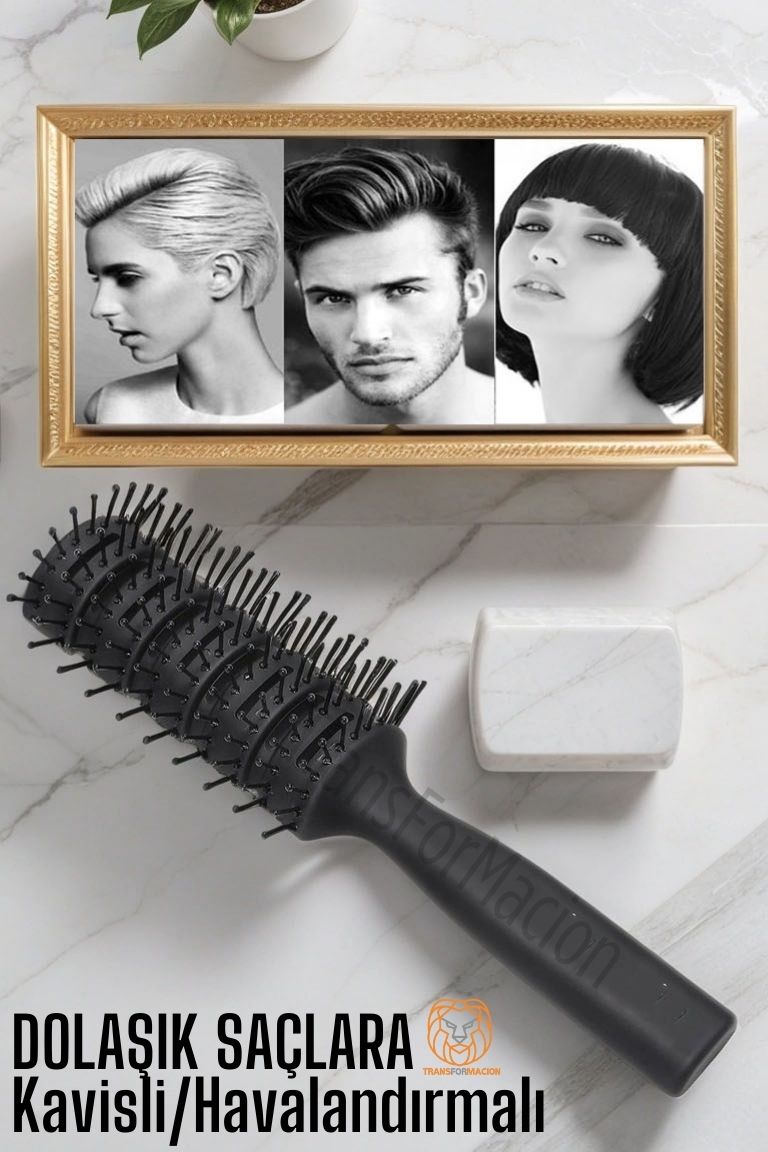 Nano Dolaşık Saç Tarağı Kavisli Havalandırmalı