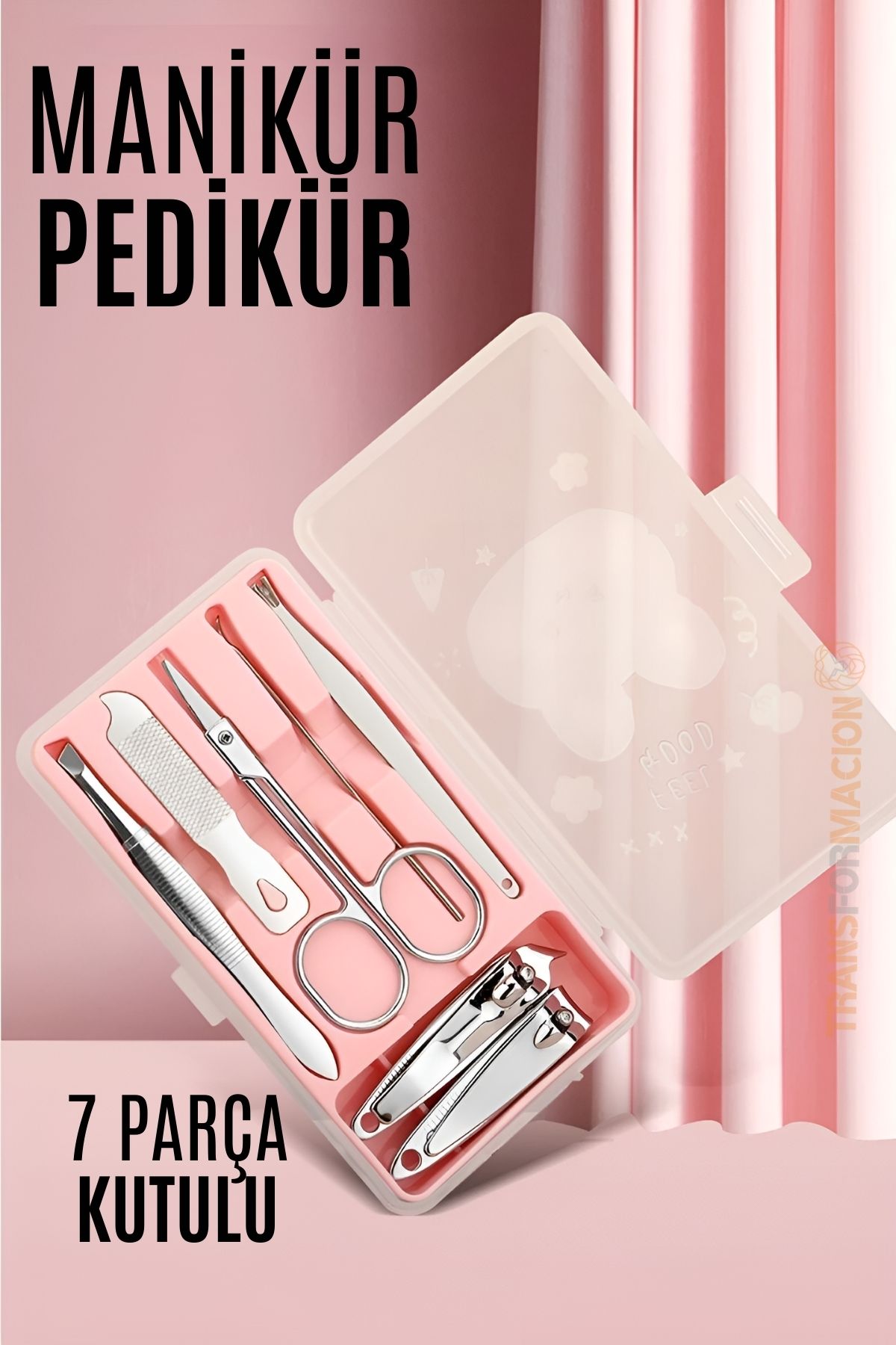 Modacar Manikür Pedikür Kiti 7 Parça Kutulu Profesyonel Kit 