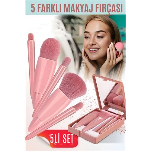 Modacar Makyaj Fırça Kiti Aynalı ve Kutulu Profesyonel Makyaj Kiti  