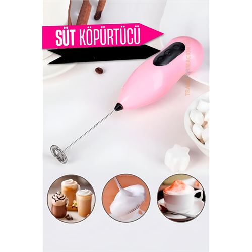 TransForMacion Süt Köpürtücü Kahve Karıştırıcı Mini Pilli Mixer Çırpıcı 720459