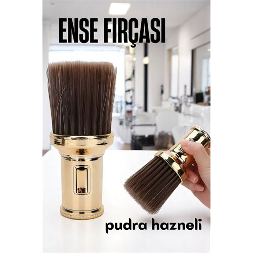 Transformacion Pudra Hazneli Ense Fırçası Saç Temizleme Fırçası - Berber Temizlik Fırçası- Kuaför Berber Malzemesi 721601