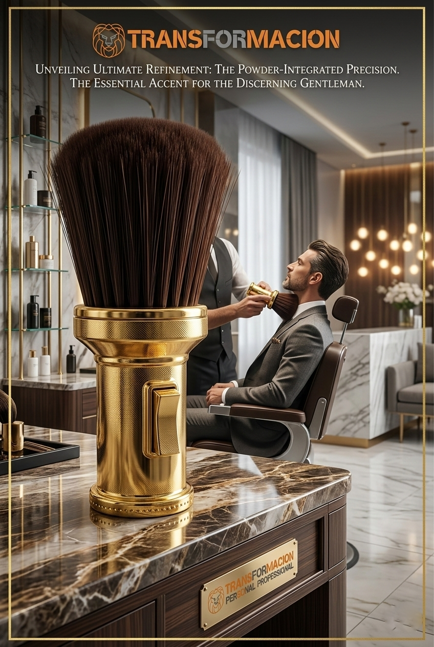 Pudra Hazneli Ense Fırçası Saç Temizleme Fırçası - Berber Temizlik Fırçası- Kuaför Berber Malzemesi 721601