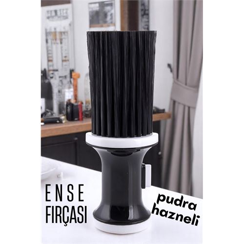 Transformacion Pudra Hazneli Ense Fırçası Saç Temizleme Fırçası - Berber Temizlik Fırçası- Kuaför Berber Malzemesi 721603