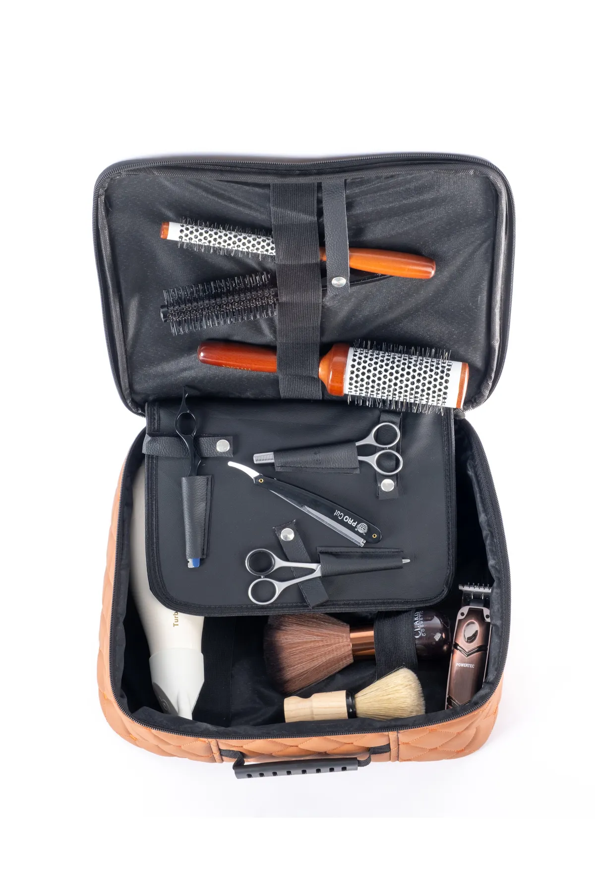 Kuaför Çantası Kapitone Deri Berber Çantası Makyöz Ekipman Çantası TABA 721609