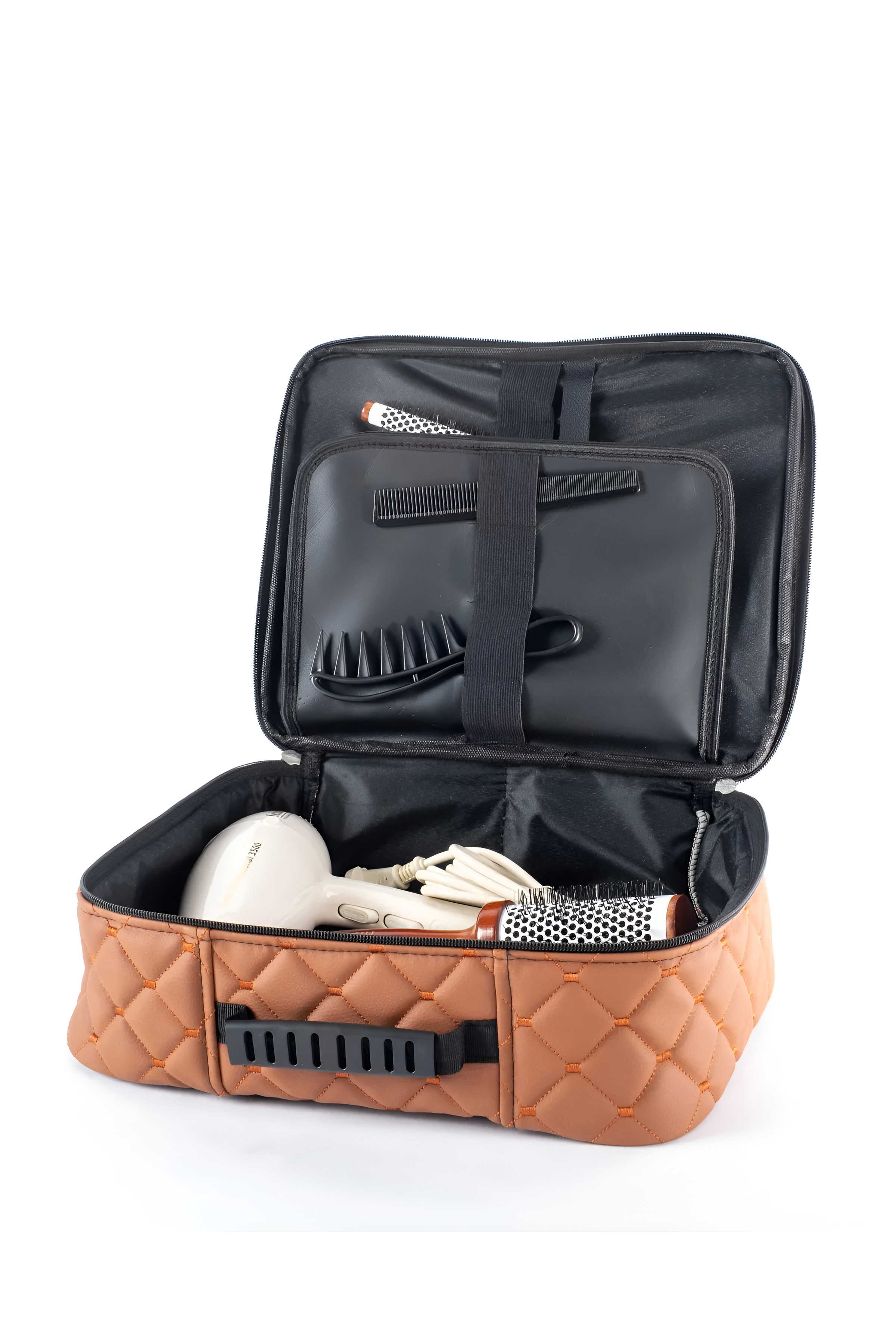 Kuaför Çantası Kapitone Deri Berber Çantası Makyöz Ekipman Çantası TABA 721609