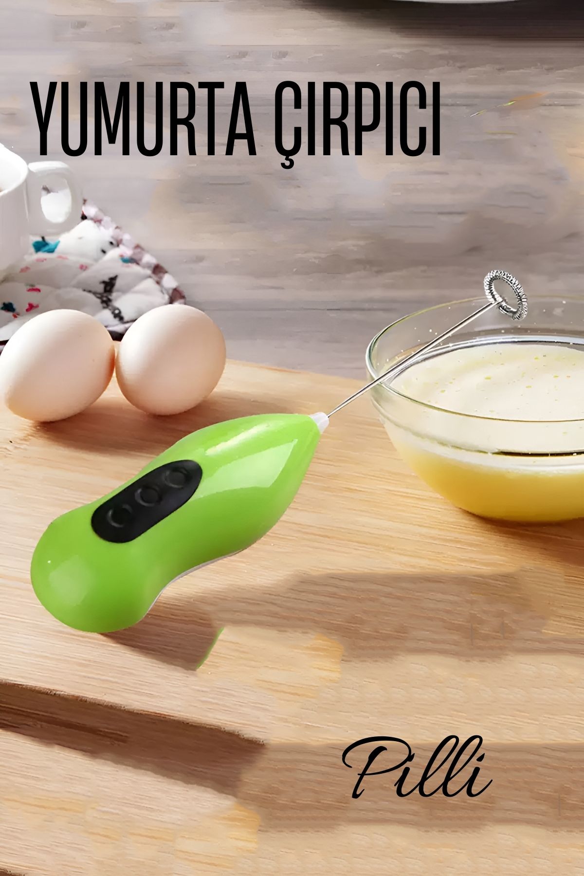 Pilli Yumurta Çırpıcı Mini Pilli Mixer Çırpıcı 