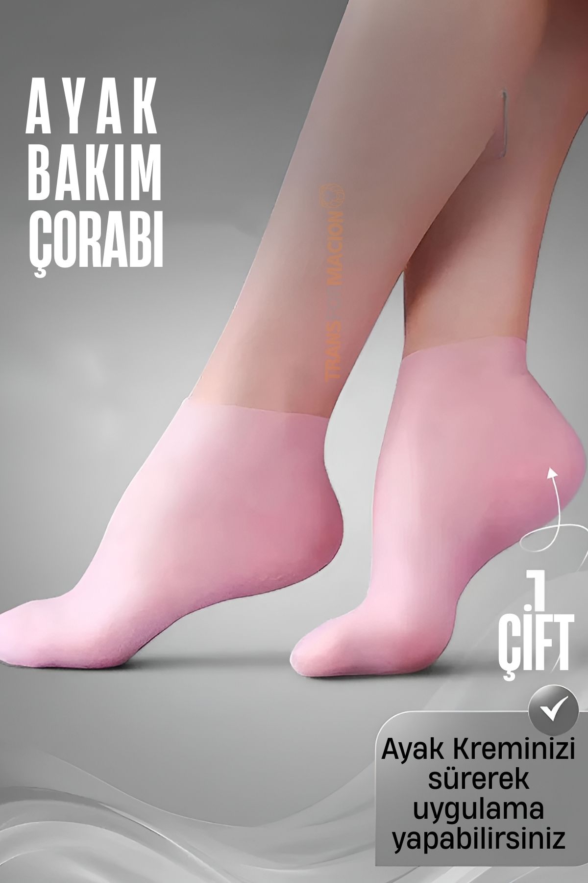 Ayak Bakım Çorabı Silikon Ayak Krem Uygulama Koruyucu Çorap 