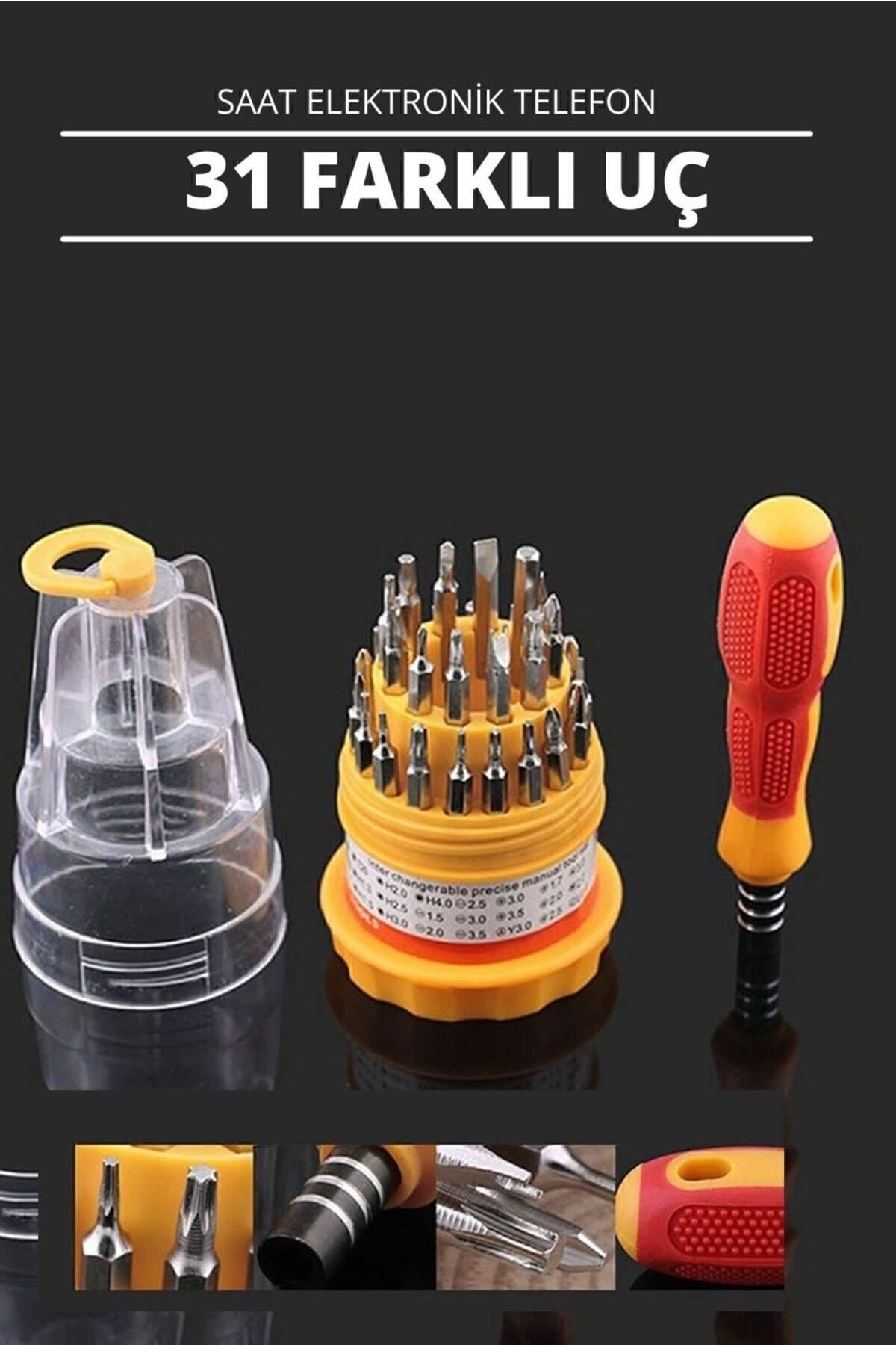 30 Uçlu Tornavida Seti - Saat Tornavidası - Telefon Tamir Tornavidası Dayanıklı ve Taşınabilir 