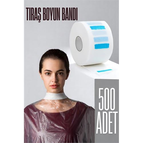 TransForMacion Kuaför Tıraş Boyun Bandı - Berber Boyun Bandı Tek Kullanımlık Boyun Bandı 500 Adet 721617