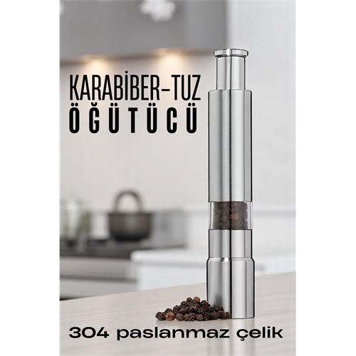 Transformacion Karabiber Tuz Öğütücü Profesyonel 304 Paslanmaz Çelik Manuel Baharat Değirmeni 720252